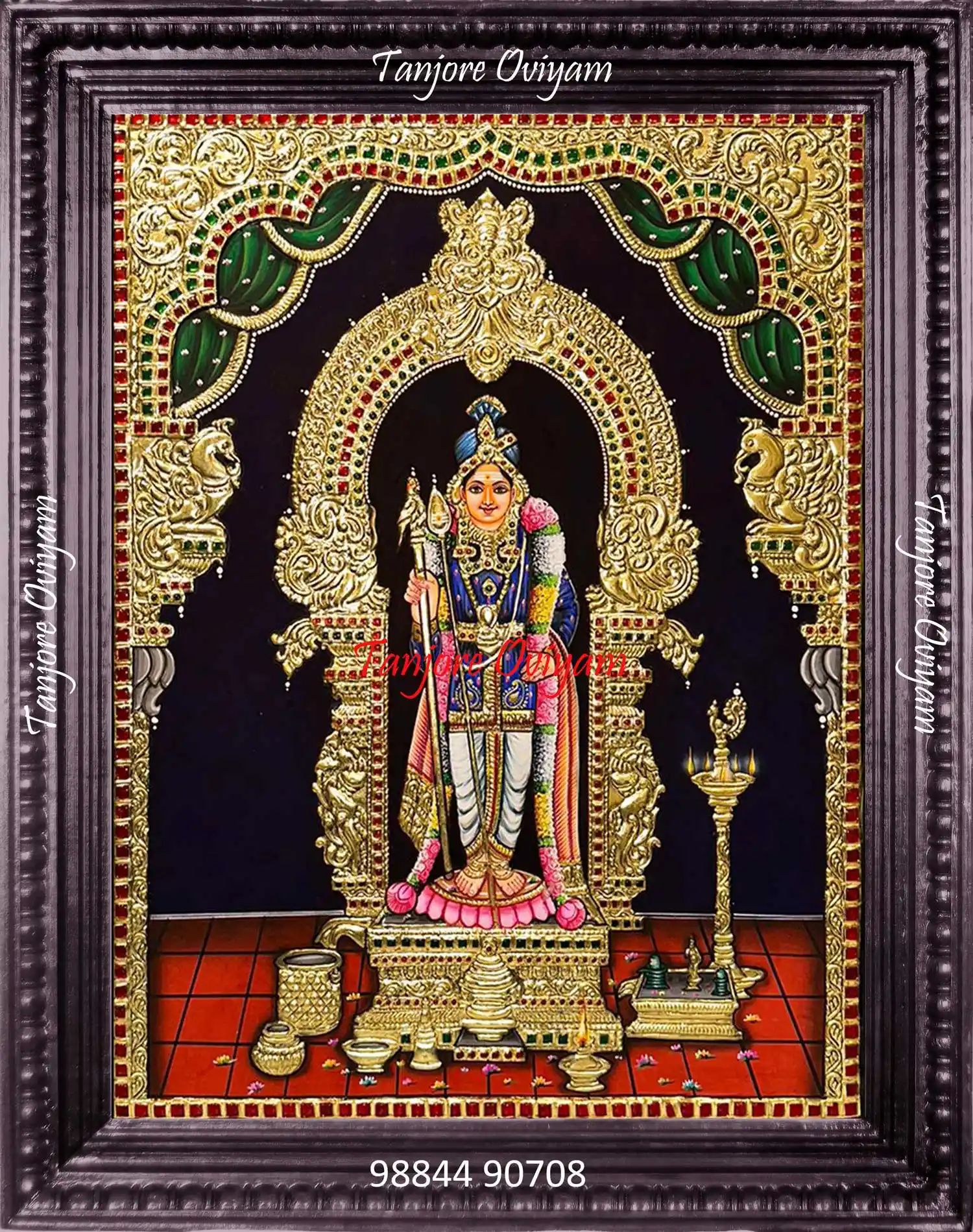 Young Murugan Tanjore Painting